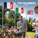 thumbnail of MONZANA® Aluminium Fahnenmast 6,50m mit Seilzug inkl. Flagge Flaggenmast Mast Flagge Alu