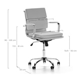 thumbnail of Fauteuil de Bureau Fenix inclinable Taupe, Cuir synthétique