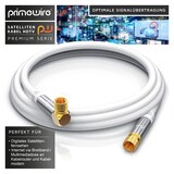 thumbnail of Primewire SAT-Kabel, Koax, F-Stecker, HDTV SAT Koax Kabel 90° gewinkelt, 4fach Schirmung, 135dB, 75Ohm - 3m