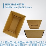 thumbnail of 5x Caja de Cartón Vacía sin Tapa 34X23X11cm - Caja de Regalos de Navidad, Pascua, Día del Padre, Día de la Madre, para Cestas de Empresa