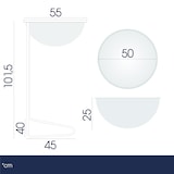 thumbnail of Danieli Store | Expositor de pie con media esfera en metacrilato | Diámetro de la esfera ⌀50 cm | Estructura cromada