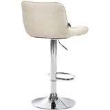 thumbnail of Set van 2 barkrukken Vonore stof creme/chroom