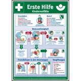 thumbnail of Aushang, Erste Hilfe bei Kindernotfällen gem. DGUV Information 204-001 - 297x420x1.5 mm Kunststoff