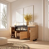 thumbnail of Sideboard, Schrank, Küche, Sideboard, Flurschrank, 210, 4 Türen, XXL Elektrokamin, Industriedesign, Modern, Eiche _ 418_12