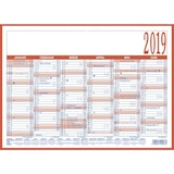 thumbnail of Tafelkalender - A4 quer, 2-farbig, 1 Jahr / 2 Seiten