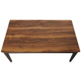 thumbnail of Salontafel HWC-M55, bijzettafel Sofatafel massief hout HDF laminaat melamine 46x120x70cm Sheesham hout look donkere poten