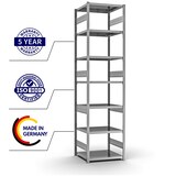 thumbnail of PROREGAL Fachbodenregal Stecksystem | Grundregal | HxBxT 300x75x60cm | 7 Ebenen | Fachlast 330 kg | Beidseitig nutzbar | Verzinkt