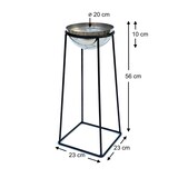 thumbnail of DanDiBo Blumenhocker Metall mit Topf Schwarz Silber 56 cm Blumenständer 96078 M Blumensäule Modern Pflanzenständer Pflanzenhocker