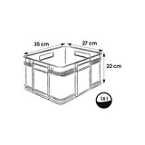 thumbnail of Keeeper - Caja de Almacenamiento 16L en color Azul 35x27x22 cm EURO-BOX - Colección Bruno ECO