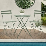 thumbnail of SVITA BERLIN Bistroset Metalen Zitgroep Balkon Opvouwbare Tafel Stoelen Mint