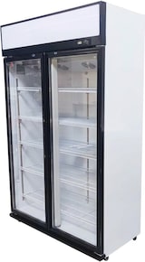thumbnail of Romux® Glastürkühlschrank MB 750 Liter 2 Türen Belüftet | Professioneller Getränkekühlschrank mit Glastür & LED