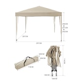 thumbnail of Tarrington House Pavilhão pop-up BLUE CREEK, aço/ poliéster, 3 x 3 m, prateado/ branco areia