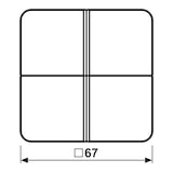 thumbnail of Jung Tastensatz 4-fach lgr CD 404 TSA LG CD404TSALG