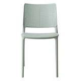 thumbnail of Lot de 4 chaises de terrasse vert sauge en plastique