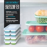 thumbnail of Arendo Eiswürfelformen 250ml - 14 Eiswürfel Fächer - 4er Set Eiswürfelbereiter mit Deckel - spülmaschinengeeignet - stapelbar - Silikon BPA-frei