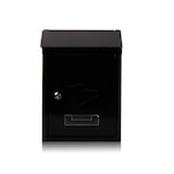 thumbnail of Buzon exterior negro de metal para paqueteria correo de pared kmt