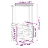 thumbnail of vidaXL Gartenbar mit Dach Braun 112,5x57x195,5 cm Massivholz Kiefer