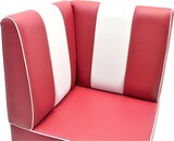 thumbnail of Americano Retro Eckbank | 244x244 cm | Dinerbank Set Rot & Weiß | Gastro Sitzbank mit Ecke