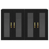 thumbnail of vidaXL Wandschränke 2 Stk. Schwarz Eiche 69,5x34x90 cm Holzwerkstoff