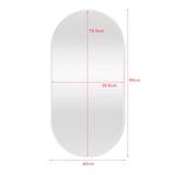thumbnail of Helloshop26 - Miroir mural ovale 40 x 80 cm blanc mat 03_0007954