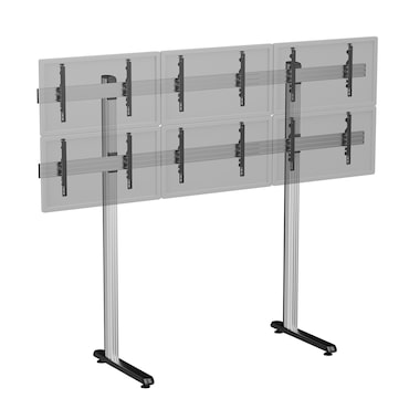 KIMEX - Soporte de suelo para 6 TV 50''-55'' - Altura 240cm