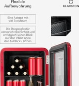 thumbnail of PopLife Getränkekühler Kühlschrank 0-10°C Retro-Design Rot