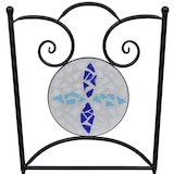 thumbnail of Set de mesa y sillas de jardín 3 pzas con mosaico azul y blanco
