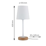 thumbnail of Paulmann Neordic Tischleuchte Stellan E27   max. 20W Weiß Holz Stoff Metall Holz 79636