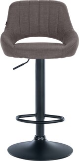 thumbnail of Barhocker SEGAD - Stoff Dunkelgrau 46.5x48x85 cm Schwarz | Barstuhl Mit Lehne Tresenhocker Tresenstuhl Kneipenhocker Kneipenstuhl