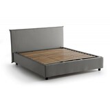 thumbnail of Dmora Letto matrimoniale Bibiana, Letto contenitore con rivestimento in tessuto, 100% Made in Italy, con materasso Cm 160x190 incluso, Grigio