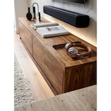 thumbnail of Massivholz Wand-Lowboard, Hochwertiges TV-Board aus Sheeshamholz, Modernes Design, 2 Schubladen. 108x34x25 cm | Kadima Design