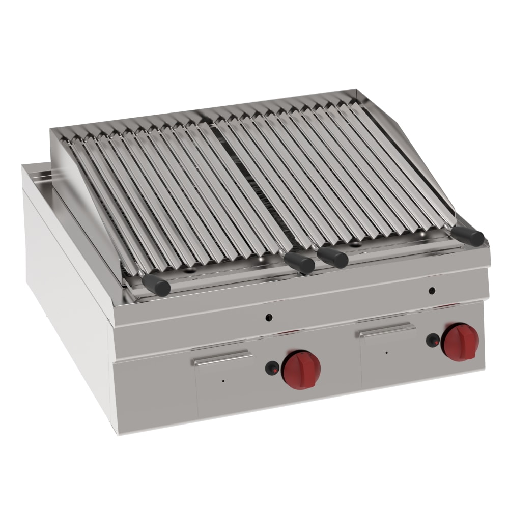 EURAST - Barbecue à gaz de lave sur table - 700x600x280 mm - 13,8 Kw - 30230311