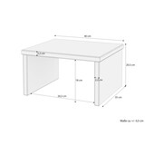 thumbnail of Metallfreier Nachttisch niedrig aus Fichte massiv 90.20-K6