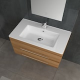 thumbnail of Alpenberger Waschtisch mit Unterschrank | Badmöbel Set Keramik Waschbecken | Waschbeckenunterschrank Vormontiert | Waschplatz mit SoftClose Schubladen