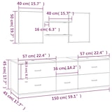 thumbnail of vidaXL 5-tlg. Badmöbel-Set Schwarz Holzwerkstoff
