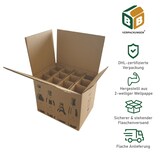 thumbnail of 30 x Bierflaschenversandkarton (365 x 267 x 324 mm) 2-wellig 12er Bierflaschenkarton Flaschenkarton Transportbox PTZ-Zulassung DHL BB-Verpackungen