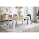 thumbnail of DUPI Mesa Comedor AITANA con Estructura y tapa superior de Madera (Taupe/Blanco, 140x80)