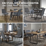 thumbnail of ML-Design Esszimmerstühle 6er Set Anthrazit – Kunstleder Sitzfläche, Rückenlehne, schwarze Metallbeine, Polsterstühle für Esszimmer & Büro