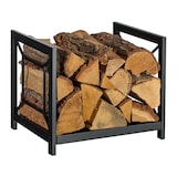 thumbnail of Relaxdays Kaminholzregal, Metall, modern, HBT: 36x43x35,5 cm, Brennholzregal Feuerholz, Stapelholz & Brennholz, schwarz