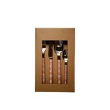 thumbnail of Ménagère 24 pièces en argent avec manche rose