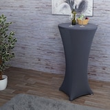 thumbnail of Stehtischhusse HWC-J30, Tischhusse Husse Bezug Überzug, Stretch Ø 60cm ~ anthrazit-grau