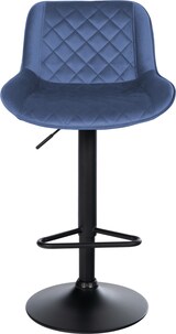 thumbnail of CHEFGASTRO Barhocker CAPRI Samt HxBxT 84x50x52cm Blau Barstuhl