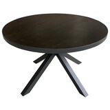 thumbnail of Tisch Malaga - 120 cm rund - gesinterter Stein dunkelgrau - Gestell Kreuz-Form