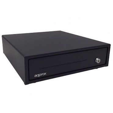 Gaveta de moedas preta de aprox. 33 x 36