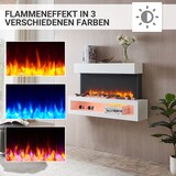 thumbnail of BALDERIA Nikos Elektrokamin, Elektrischer Wandkamin, LED Flammeneffekt, Heizung, Weiß