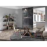 thumbnail of Angel Cerdá Table à manger ronde verre trempé et noyer 1108C Ø140 x 75