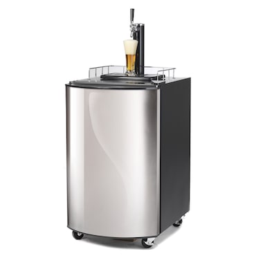 Frigorifero per birra, 515x665x815 mm, 128 litri, porta in acciaio inox