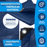 thumbnail of Abdeckplane 240 g/m² (2 x 3 m, Blau) wasserdichte Plane mit Ösen - Gewebeplane Schutzplane