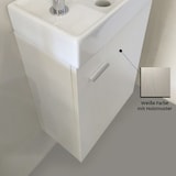 thumbnail of Weiß Waschplatz Waschbecken Schrank + Spiegel WC Gäste Toilette Badmöbel klein