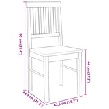 thumbnail of vidaXL Esszimmerstühle 2 Stk. Weiß Massivholz Gummibaum